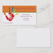 Hilfe für die Hand-Kind-Betreuungskarte Visitenkarte (Vorne/Hinten)