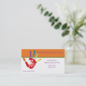 Hilfe für die Hand-Kind-Betreuungskarte Visitenkarte (Stehend Vorderseite)