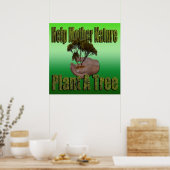 Hilfe für die Pflanze eines Tree-Logos der Mutter Poster (Küche)