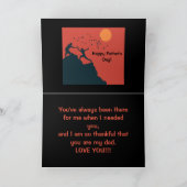 HILFE FÜR DIE TAGESKARTE DES VATERS DANKESKARTE (Innenseite)