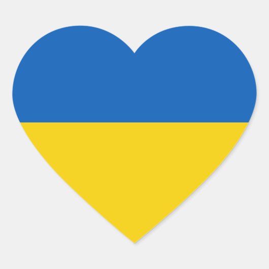 Hilfe für die ukrainische Flagge Herz-Aufkleber (Vorderseite)