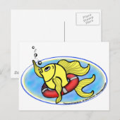 Hilfe für Fisch Postkarte (Vorne/Hinten)