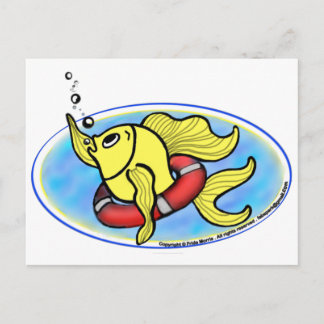 Hilfe für Fisch Postkarte