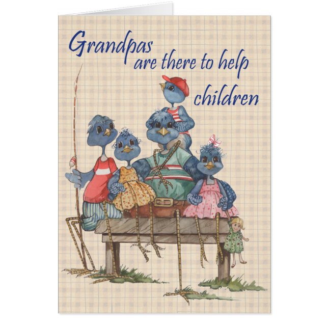 Hilfe für Grandpas - Grußkarte (Vorne)