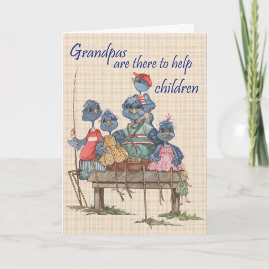 Hilfe für Grandpas - Grußkarte Karte (Vorderseite)