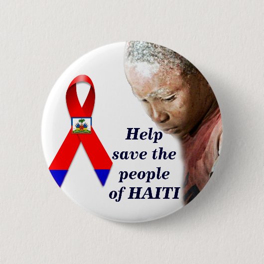 Hilfe für Haiti Button (Vorderseite)