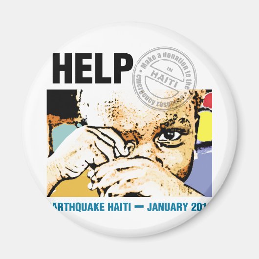 Hilfe für Haiti Magnet (Vorne)