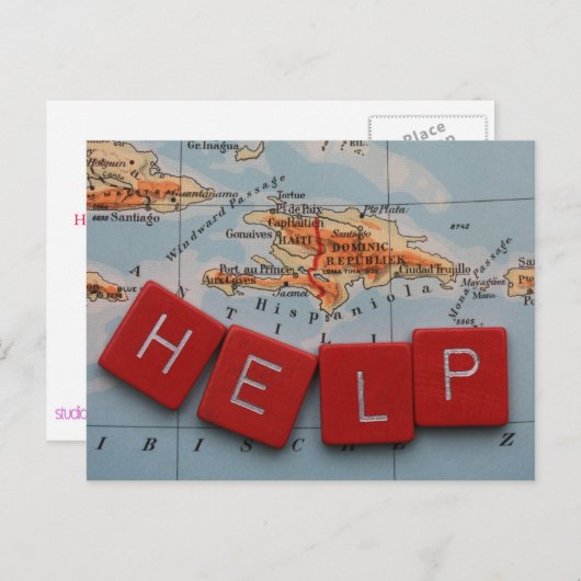 Hilfe für Haiti Postkarte (Vorne/Hinten)