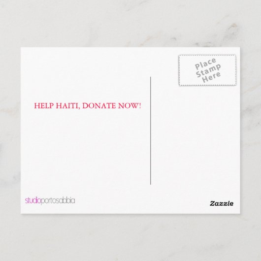 Hilfe für Haiti Postkarte (Rückseite)