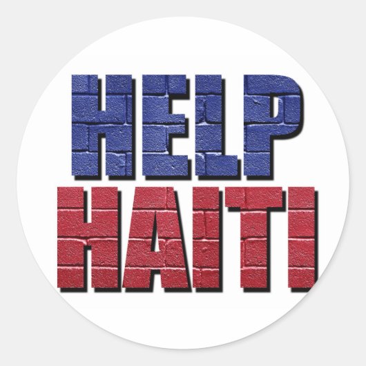 Hilfe für Haiti Runder Aufkleber (Vorderseite)