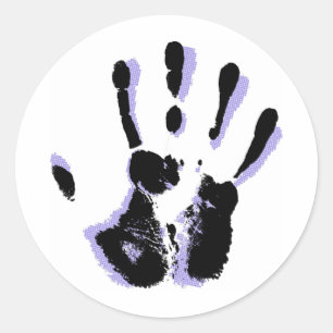 Hilfe für Handkleber Runder Aufkleber