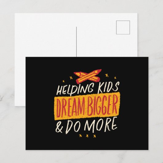 Hilfe für Kinder Postkarte (Vorne/Hinten)