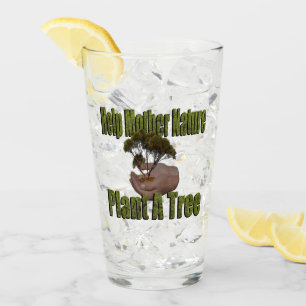 Hilfe für Mutter Natur Pflanze a Baum, Glas