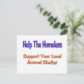 Hilfe für Obdachlose Postkarte (Stehend Vorderseite)