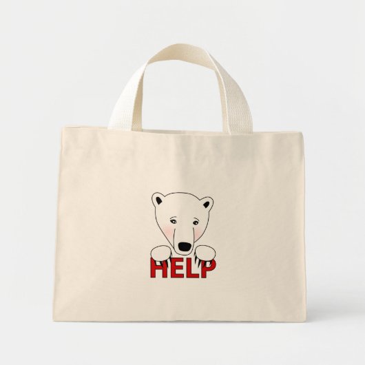 Hilfe für Polar Bear Bag Mini Stoffbeutel (Vorne)