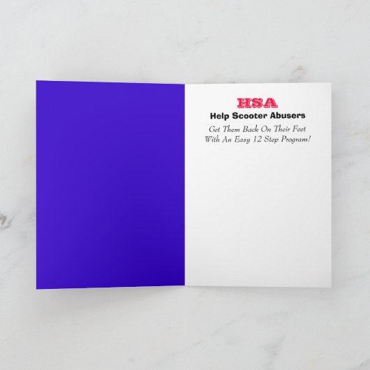 Hilfe für Roller-Abuser mit 12-Stufen-Programm Karte (Innenseite)