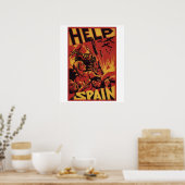Hilfe für Spanien (1937)_Propaganda-Poster Poster (Küche)