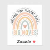 Hilfe für winzige Menschen, um große Bewegung Kind Aufkleber (Blatt)