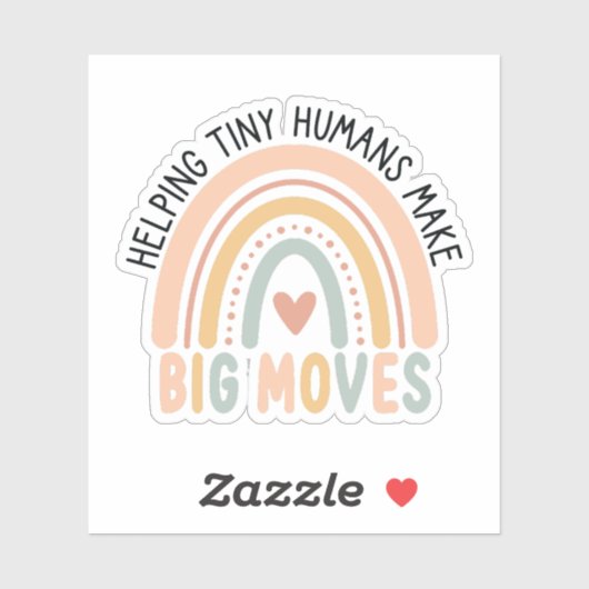 Hilfe für winzige Menschen, um große Bewegung Kind Aufkleber (Blatt)