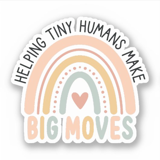 Hilfe für winzige Menschen, um große Bewegung Kind Aufkleber (Vorderseite)