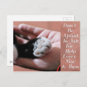 Hilfe gefragt postkarte (Vorne/Hinten)