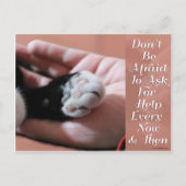 Hilfe gefragt postkarte (Vorderseite)