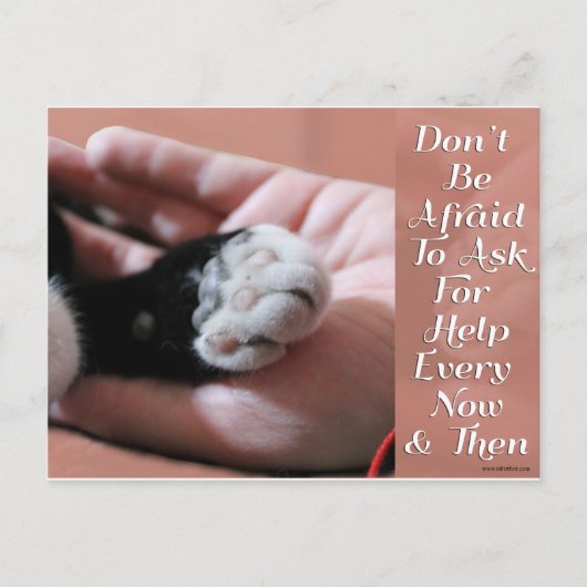 Hilfe gefragt postkarte (Vorderseite)