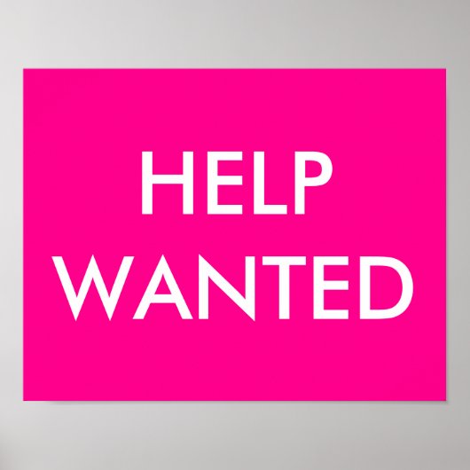 HILFE GESUCHT PINK POSTER (Vorne)