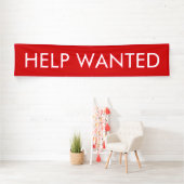Hilfe gewollt, anpassbares, rotes Banner (Insitu)