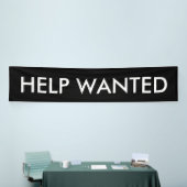 Hilfe gewollt, anpassbares Schwarz-weißes Banner (Messeveranstaltung)