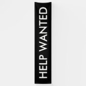 Hilfe gewollt, anpassbares Schwarz-weißes Banner (Vertikal)