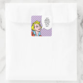 Hilfe Gewollt Comic-Buchkleber Quadratischer Aufkleber (Tasche)
