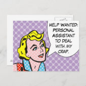 Hilfe Gewollt Funny Comic Book Postcard Postkarte (Vorne/Hinten)