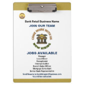 Hilfe Gewollt Jetzt Mitarbeiter einstellen Logo fü Klemmbrett (Vorderseite)