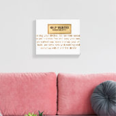 HILFE GEWOLLT, OHNE IRISH, DIE IRISH-EINNAHMEN ANW LEINWANDDRUCK (Insitu (Wohnzimmer))