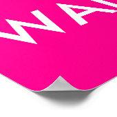 HILFE GEWOLLT PINK POSTER (Ecke)