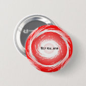 Hilfe heilen Japanknopf/-Abzeichen Button (Vorne & Hinten)