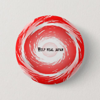 Hilfe heilen Japanknopf/-Abzeichen Button