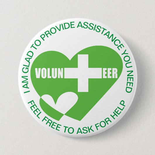 HILFE/HELP-Freiwillige Button (Vorderseite)