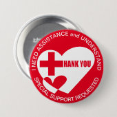 HILFE/HILFE: Vielen Dank Button (Vorne & Hinten)