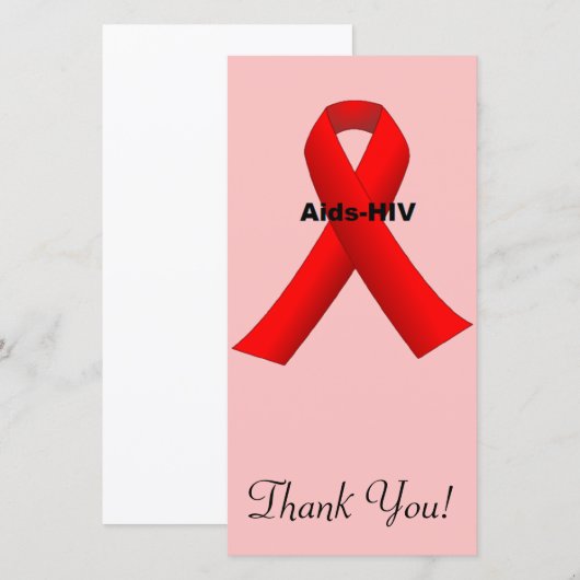 Hilfe-HIV Dankeskarte (Vorne/Hinten)