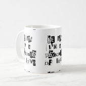 Hilfe! Ich bin ein Gefangener der Liebe Kaffeetasse (Vorderseite Links)