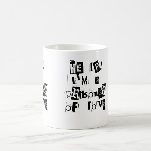 Hilfe! Ich bin ein Gefangener der Liebe Kaffeetasse (Mittel)