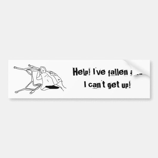 Hilfe! Ich bin gefallen und ich kann nicht Autoaufkleber (Vorne)
