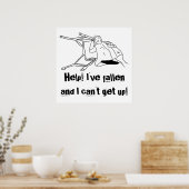 Hilfe! Ich bin gefallen und kann nicht aufstehen! Poster (Küche)