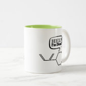 Hilfe, ich bin verrückt, witzig Chemie Zweifarbige Tasse (VorderseiteRechts)