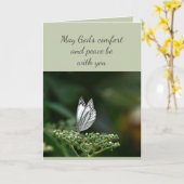 Hilfe im tiefen Beileid in schwierigen Schmetterli Karte (Gelbe Blume)