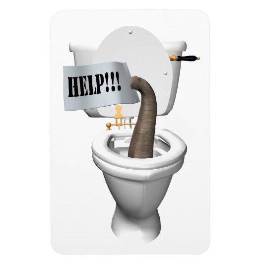 Hilfe! In der Toilette stecken Magnet (Vertikal)