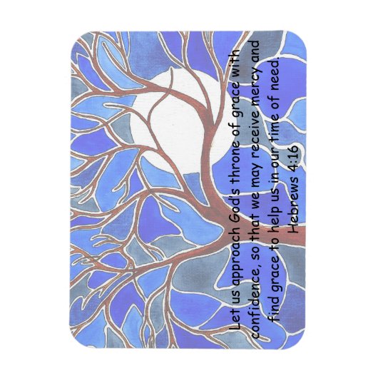 Hilfe in der Zeit der Not - Hebräer 4:16 - Bibelve Magnet (Vertikal)