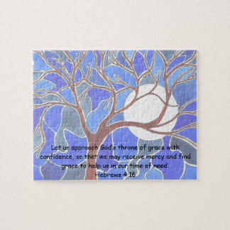 Hilfe in der Zeit des Bedarfs - Hebräer-4:16 - Puzzle
